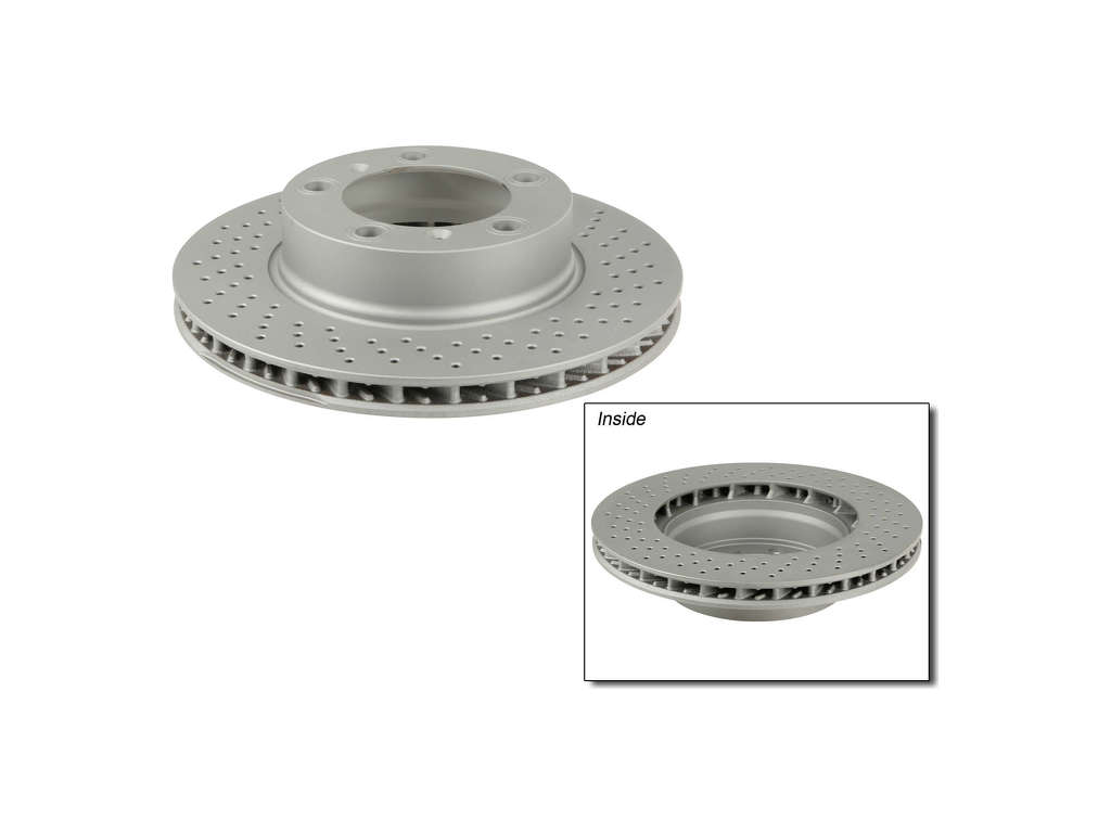 2005-2008 Porsche Boxster Disc Brake Rotor - Front Right (Zimmermann Coated)