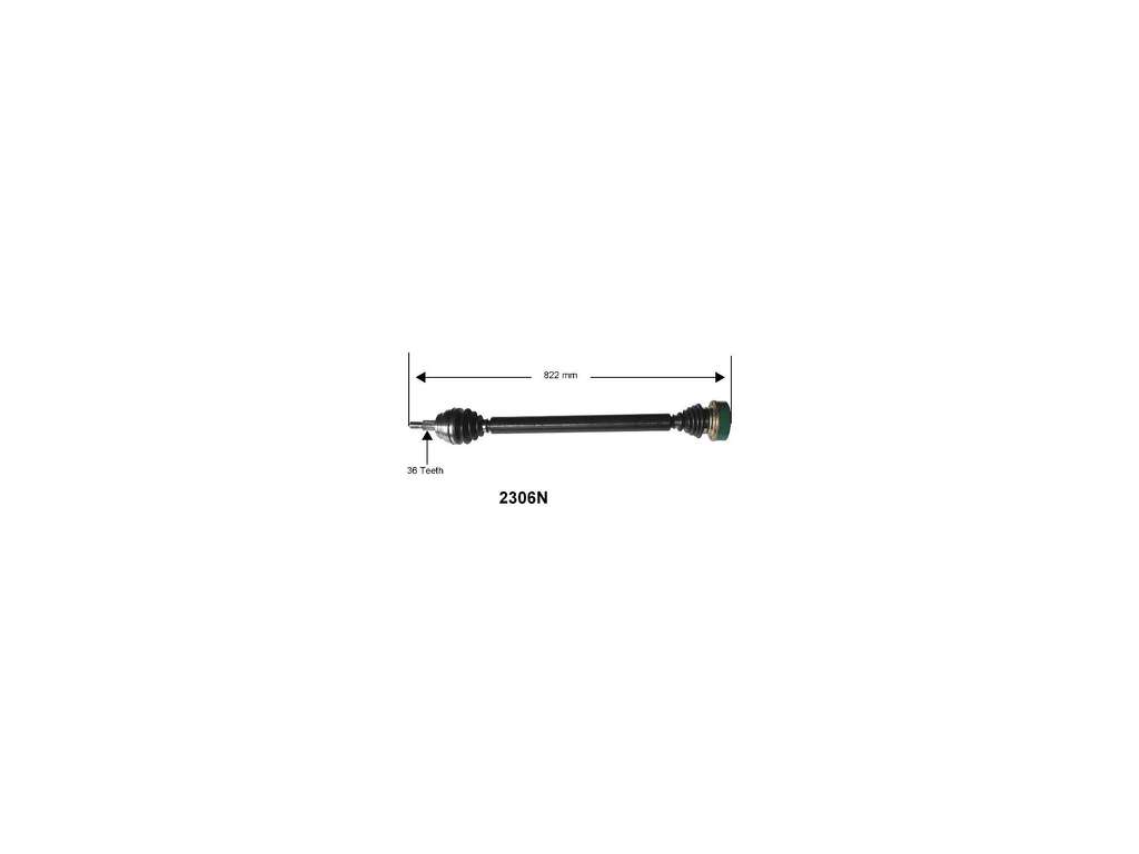 1999-2005 Volkswagen Jetta CV Axle Assembly - Front Right or Right (Autopart International)