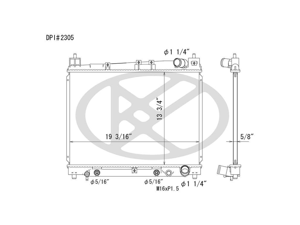2000-2005 Toyota Echo Radiator (Koyo Cooling)