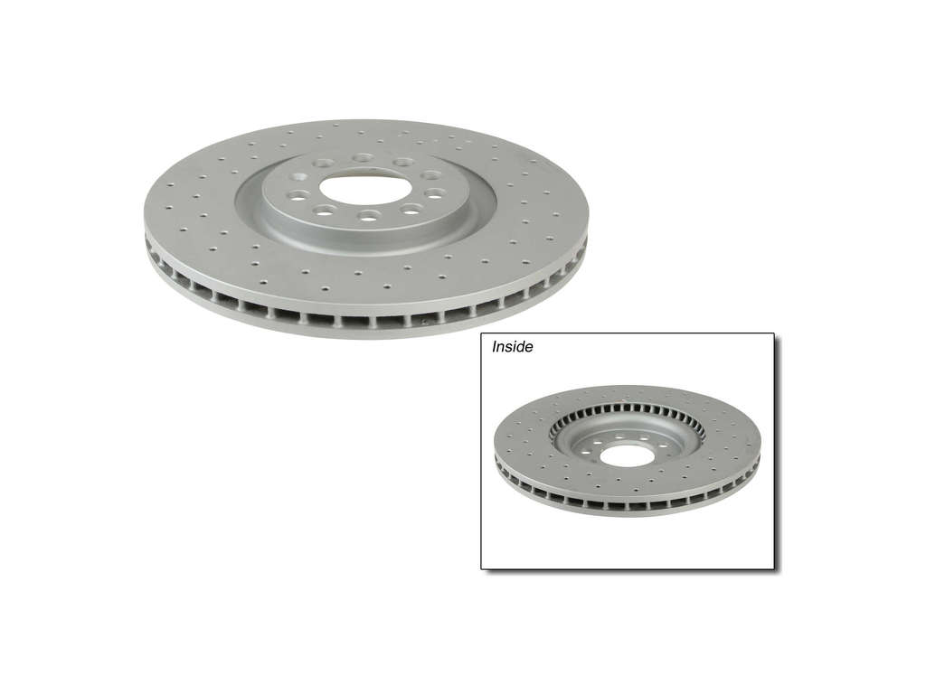 2002-2005 Volkswagen Jetta Disc Brake Rotor - Front (Zimmermann Coated X-Drilled)