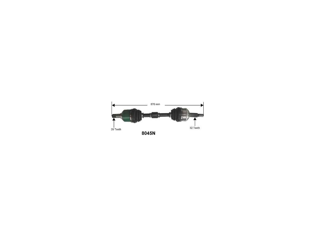 1993-1997 Mercury Villager CV Axle Assembly - Left (Autopart International)
