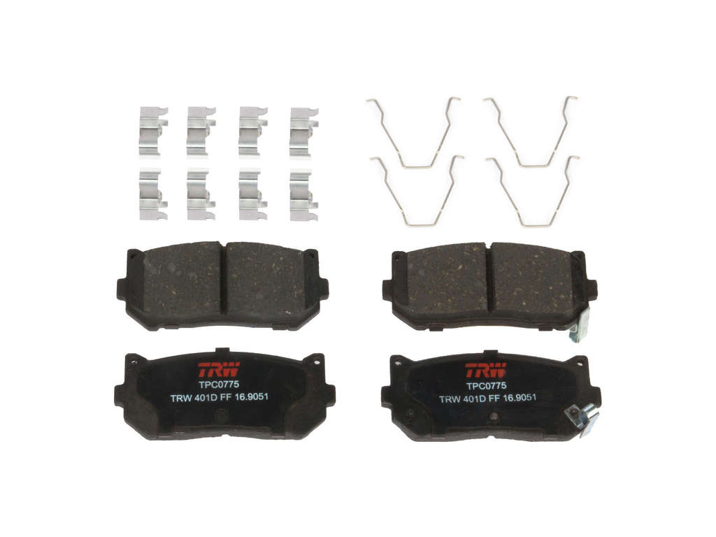 2000-2004 Kia Spectra Disc Brake Pad Set - Rear (TRW)