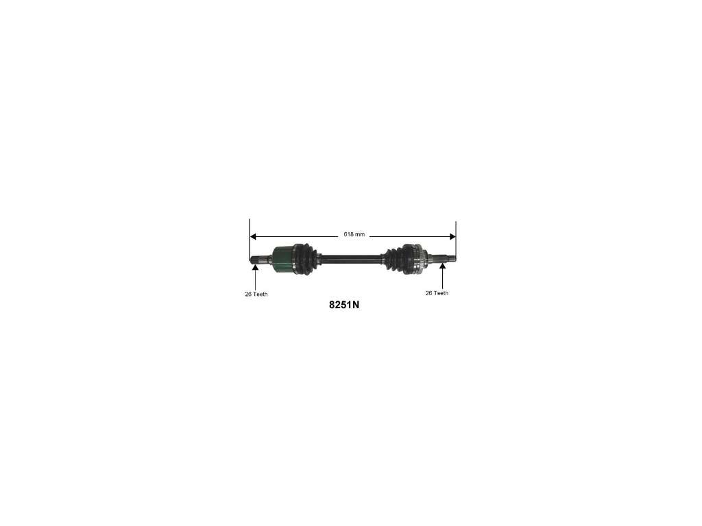 1990-1994 Mazda Protege CV Axle Assembly - Front Left (Autopart International)