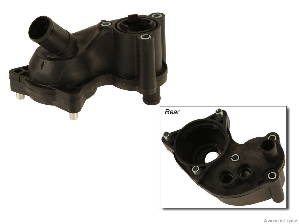 2001-2004 Ford Explorer Engine Coolant Thermostat Housing - Lower (Motorcraft)