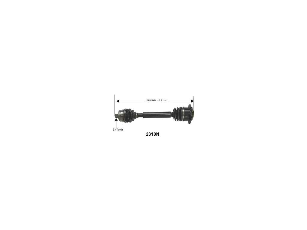 1997-2000 Audi A4 CV Axle Assembly - Front Left (Autopart International)