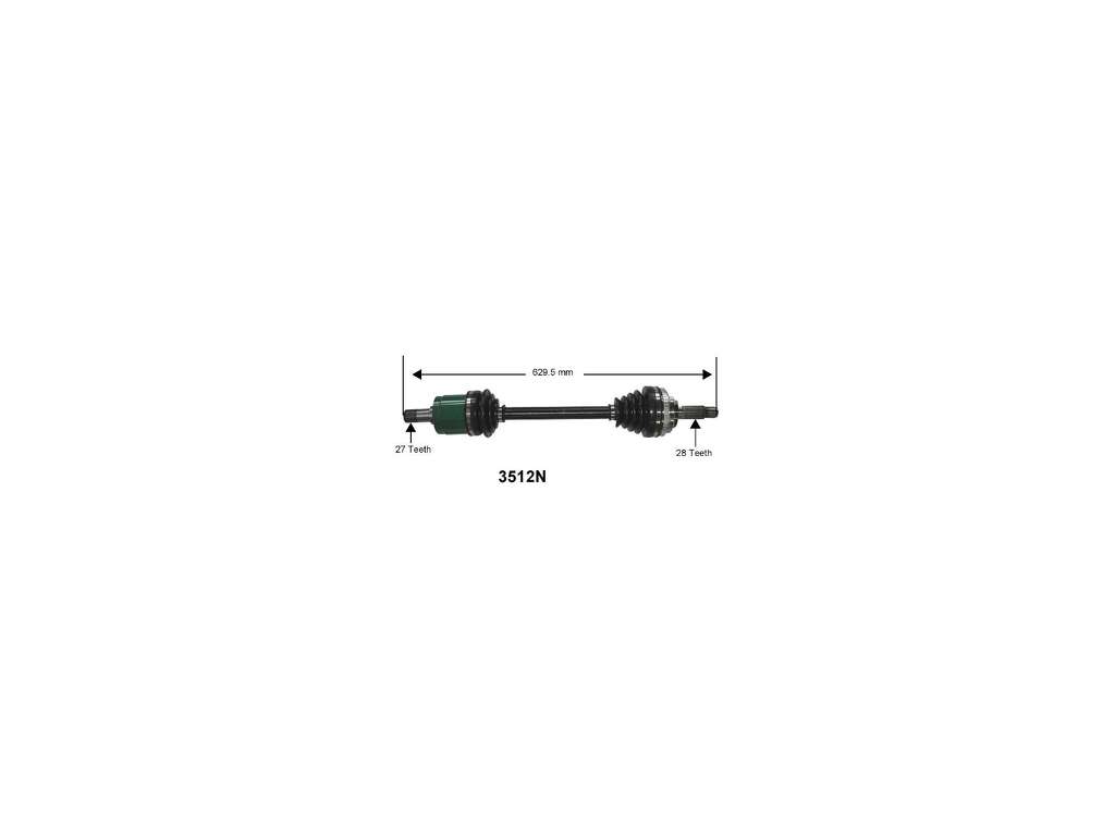 1999-2001 Honda Prelude CV Axle Assembly - Right (Autopart International)