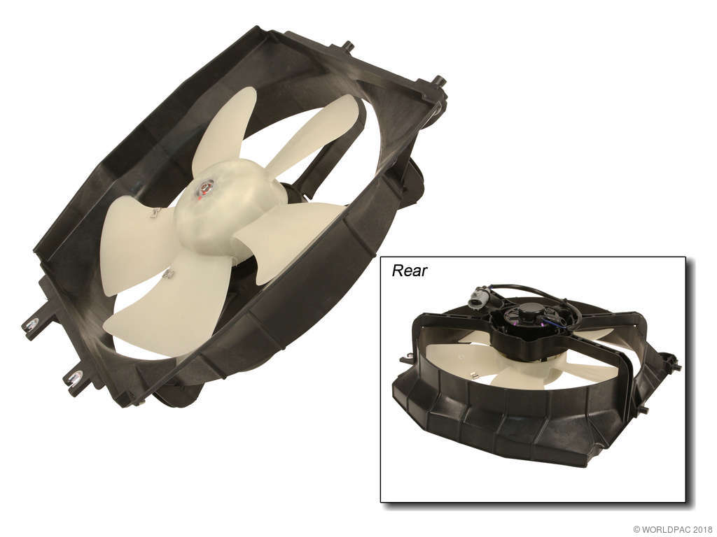 1999-2003 Mazda Protege Engine Cooling Fan Assembly - Left (Nissens)