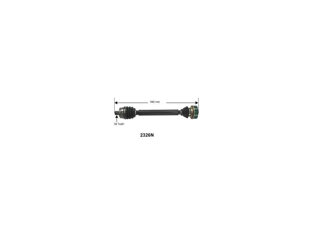 1996-2001 Audi A4 Quattro CV Axle Assembly - Front Right (Autopart International)