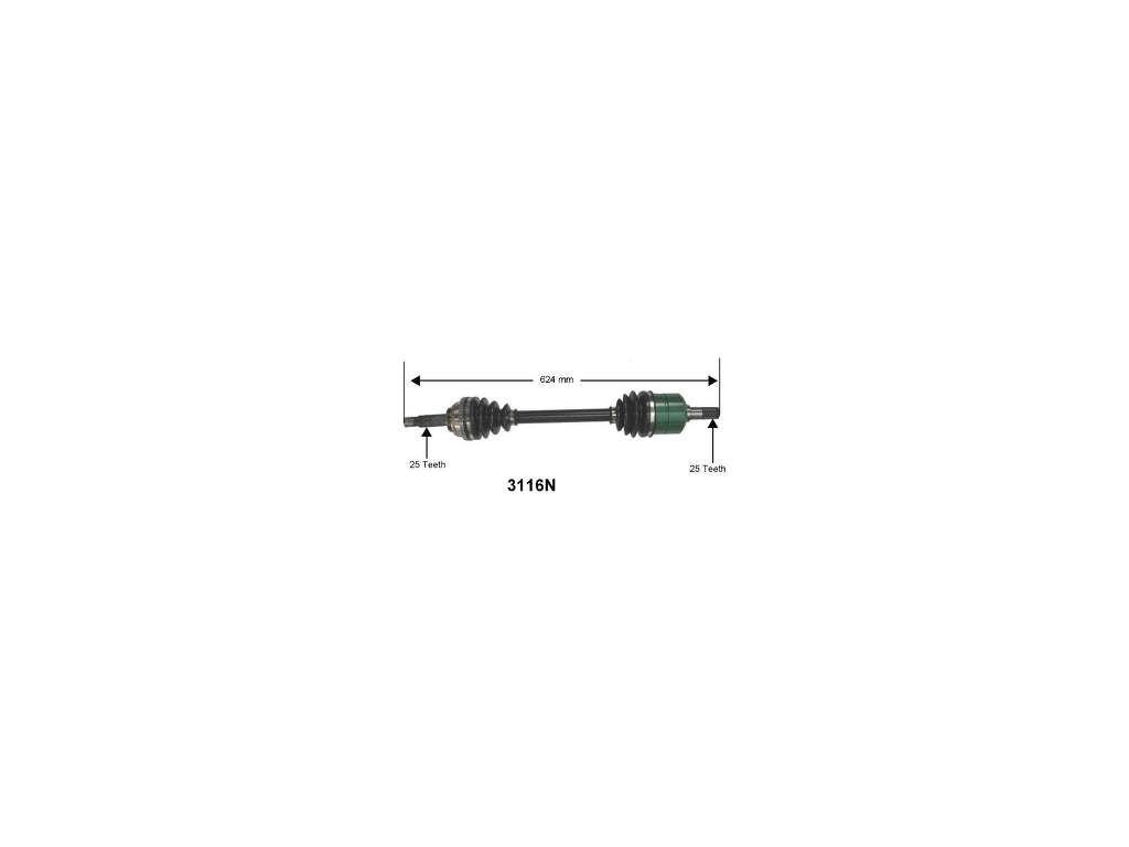 2000-2001 Hyundai Accent CV Axle Assembly - Front Left (Autopart International)