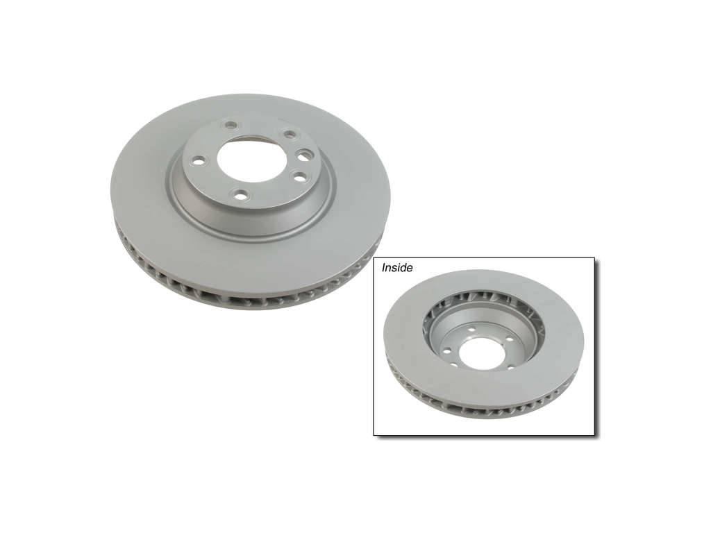 2007-2015 Audi Q7 Disc Brake Rotor - Front Right (Zimmermann Coated)