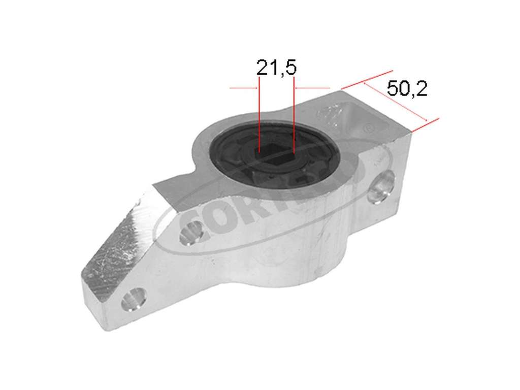 2005-2013 Volkswagen Jetta Suspension Control Arm Support Bracket - Front Right (Corteco)
