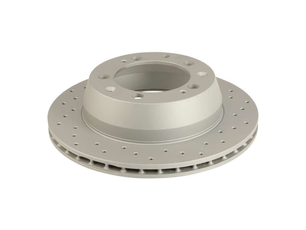 1977-1988 Porsche 924 Disc Brake Rotor - Rear (Zimmermann Coated X-Drilled)