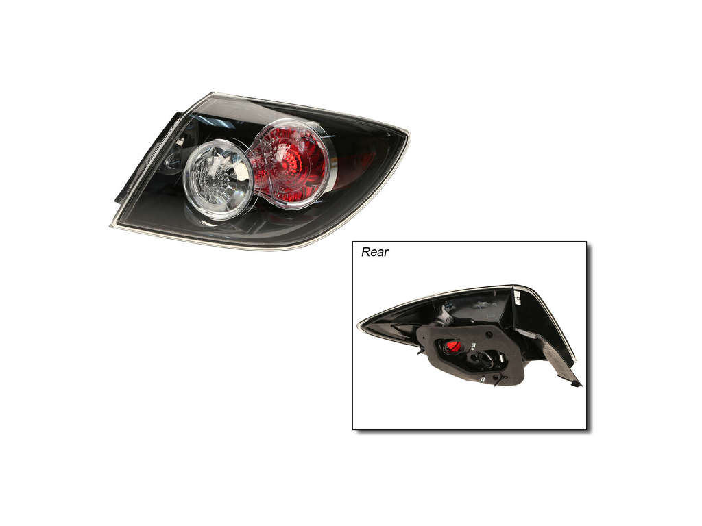 2007-2009 Mazda 3 Tail Light Assembly - Right Outer (Genuine)