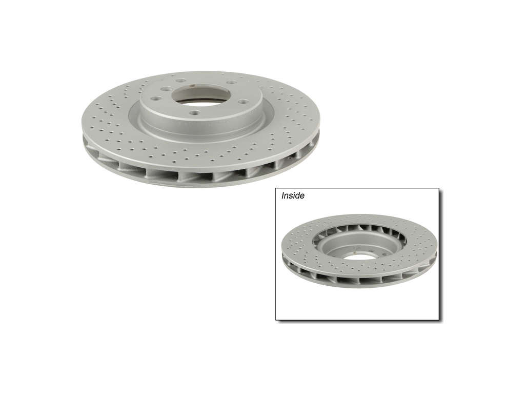 1998-2002 BMW Z3 Disc Brake Rotor - Front Left (Zimmermann Coated X-Drilled)