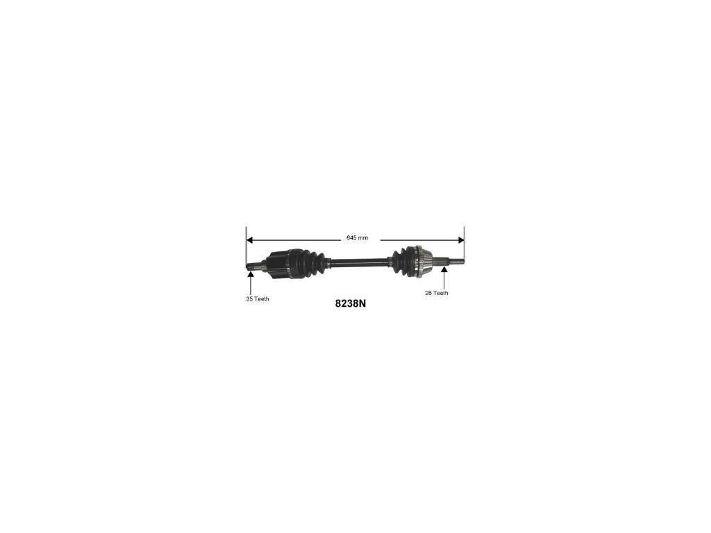 2007, 2006, 2005, 2004, 2003, 2002, 2001, 2000, 1999, 1998, 1997, 1996, 1995, 1994 Ford Taurus CV Axle Assembly