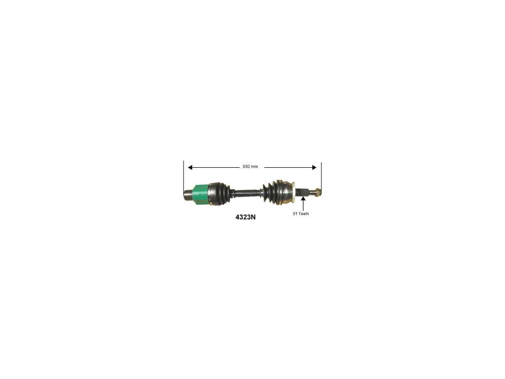 2001, 2000 Dodge Durango CV Axle Assembly