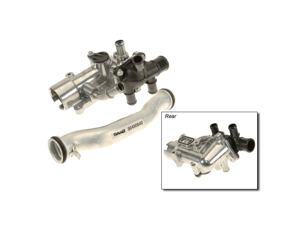 2009, 2008, 2007, 2006, 2005, 2004, 2003 Saab 9-3 Engine Coolant Thermostat Housing